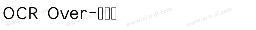 OCR Over字体转换